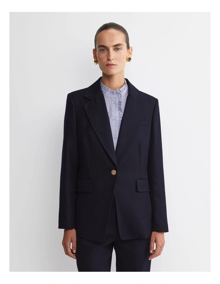 Frankie Single Breasted Blazer in Blue image 1