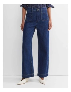 Nili Wide Leg jean in Blue Wash