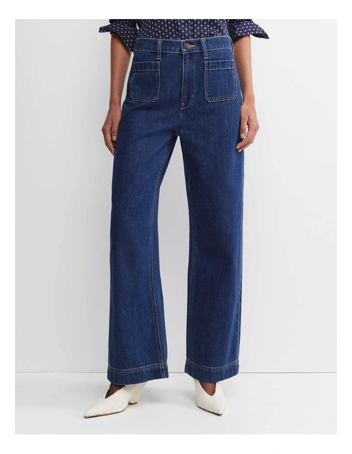 Nili Wide Leg jean in Blue Wash image 1