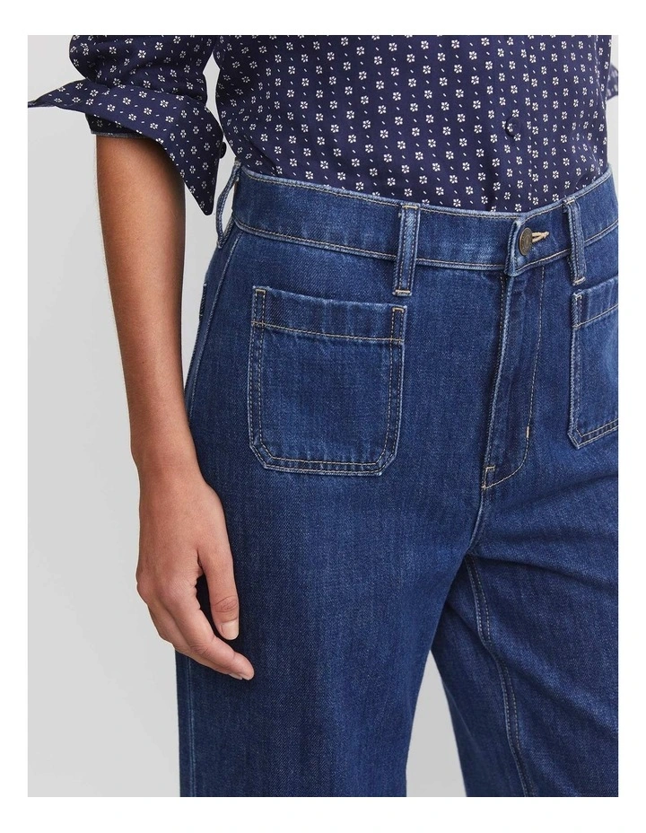 Nili Wide Leg jean in Blue Wash image 4