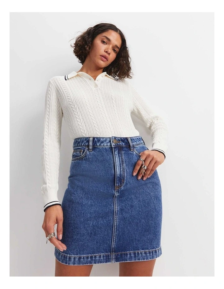 Allegra Denim Mini Skirt image 1