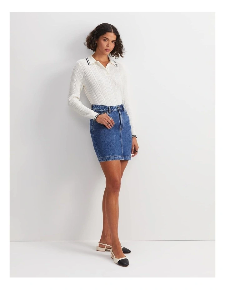Allegra Denim Mini Skirt image 3