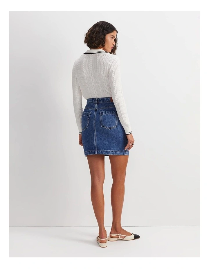 Allegra Denim Mini Skirt image 4