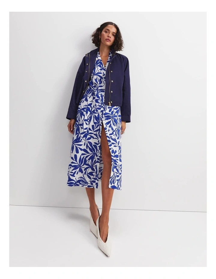 Willow Print Midi Dress in Blue image 2