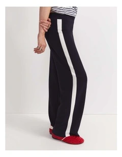 Maxine Milano Wide Leg Pant in Navy/White