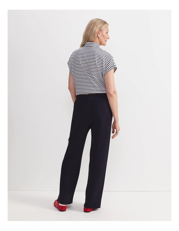 Maxine Milano Wide Leg Pant in Navy/White image 5