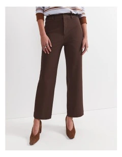 Felicity Straight Leg Pant in Chocolate
