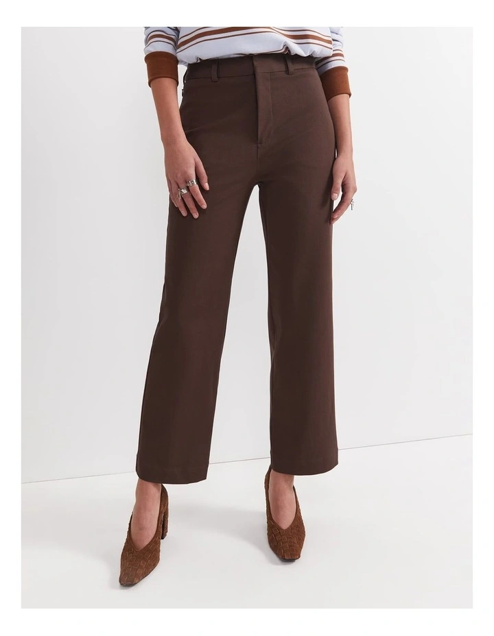 Felicity Straight Leg Pant in Chocolate image 1