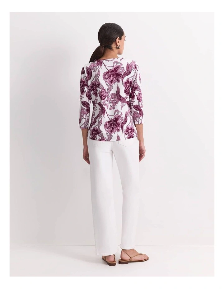 Zinnia Mercerised Tee in Multi image 2