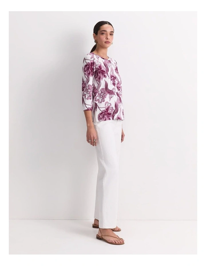 Zinnia Mercerised Tee in Multi image 3