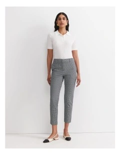 Evie Houndstooth Ponte Pant in Multi