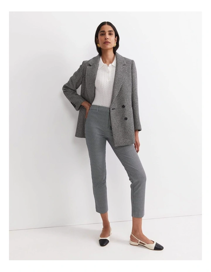 Evie Houndstooth Ponte Pant in Multi image 3