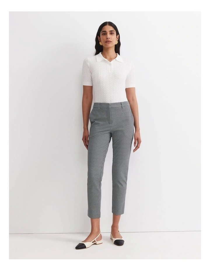 Evie Houndstooth Ponte Pant in Multi image 4