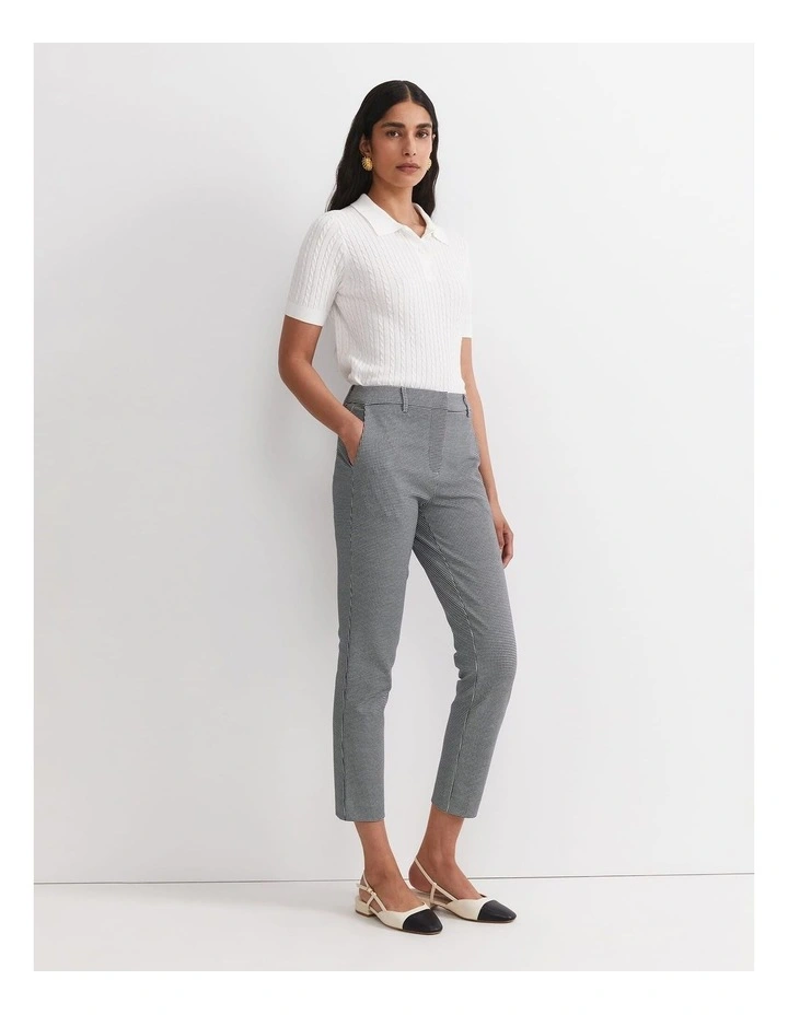 Evie Houndstooth Ponte Pant in Multi image 5