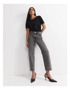 Pippa Barrel Jeans in Black