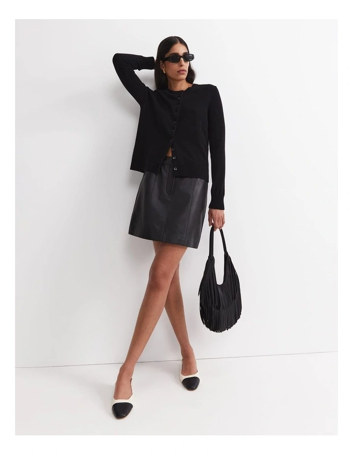 Sunshine Wool Cardigan in Black image 1