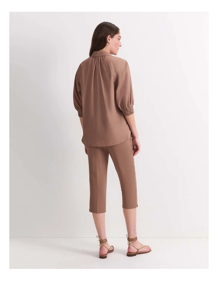 Lorelei Cotton Blouse in Brown image 2