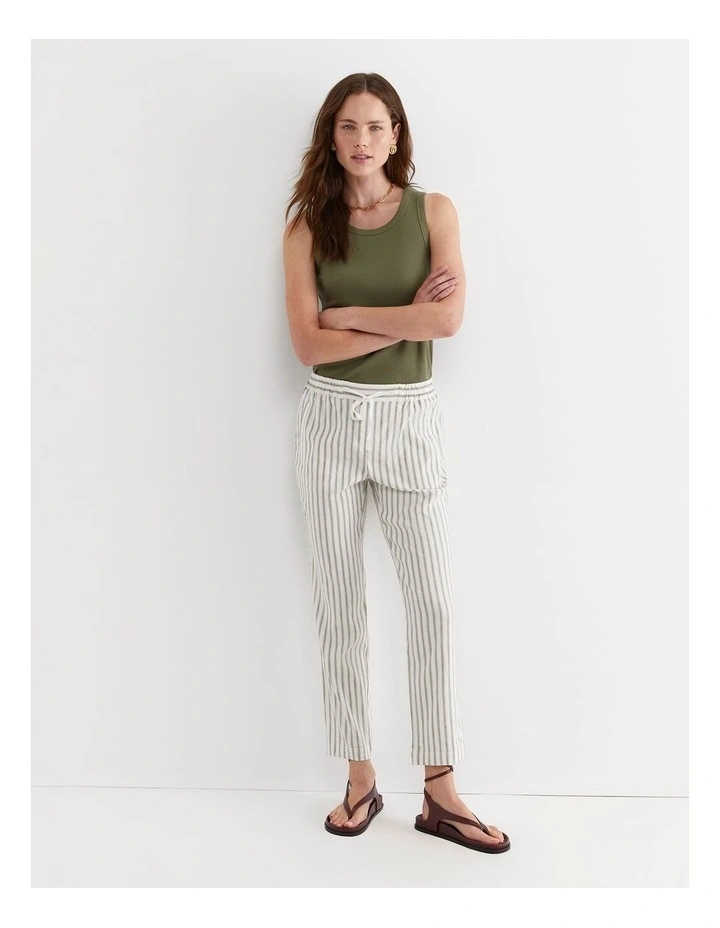 Rosa Stripe Linen Pant in Multi image 4