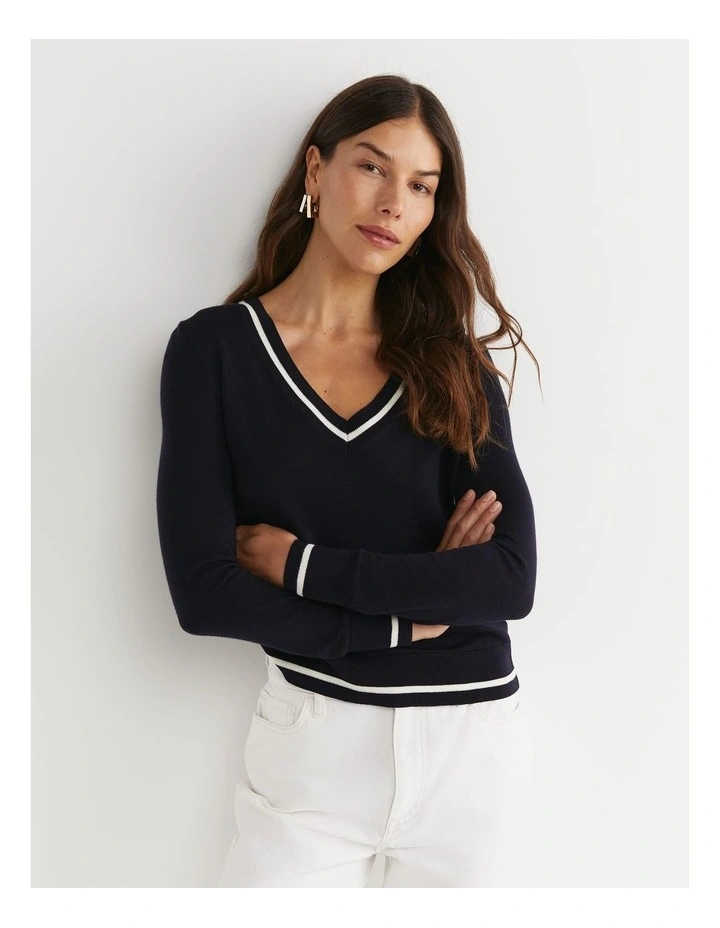Francis Merino V-Neck Knit image 1