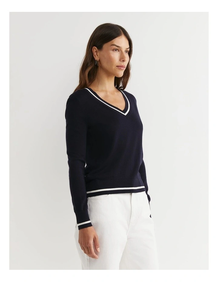 Francis Merino V-Neck Knit image 3