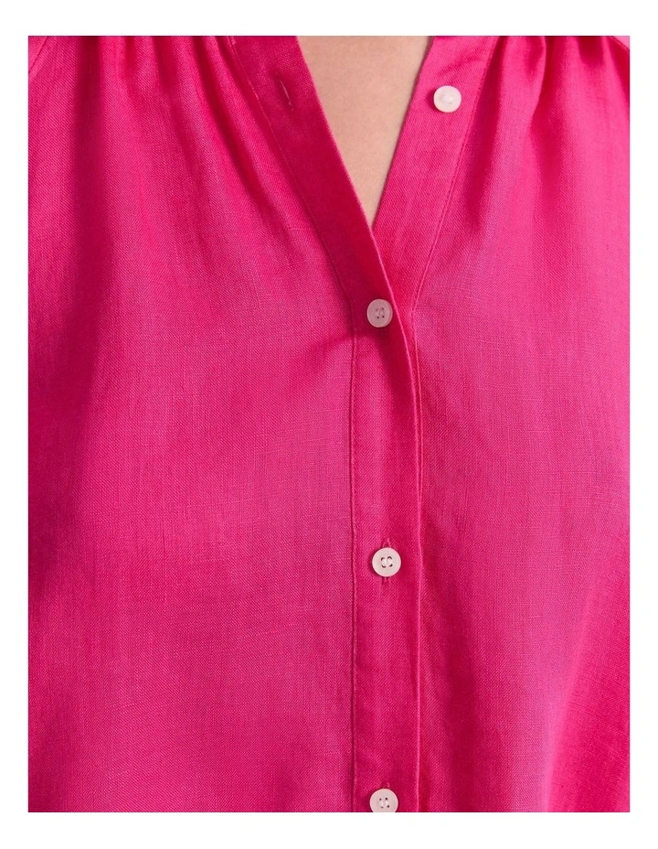Lola Linen Blouse in Pink image 7