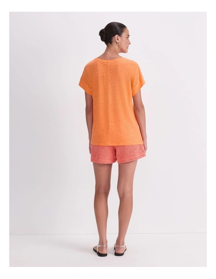 Tonia Crew Neck Linen Tee image 2