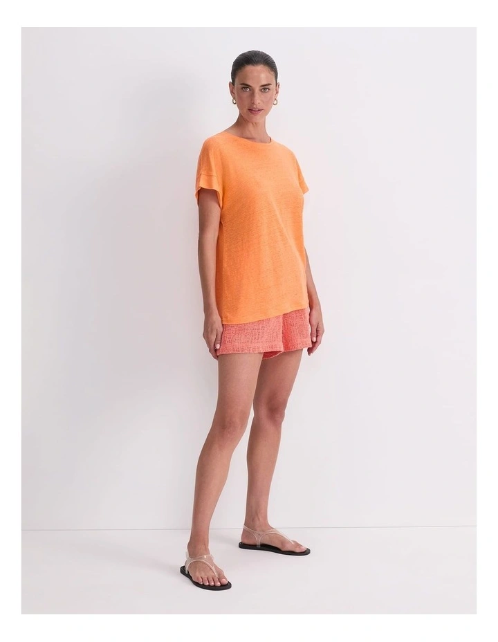 Tonia Crew Neck Linen Tee image 3
