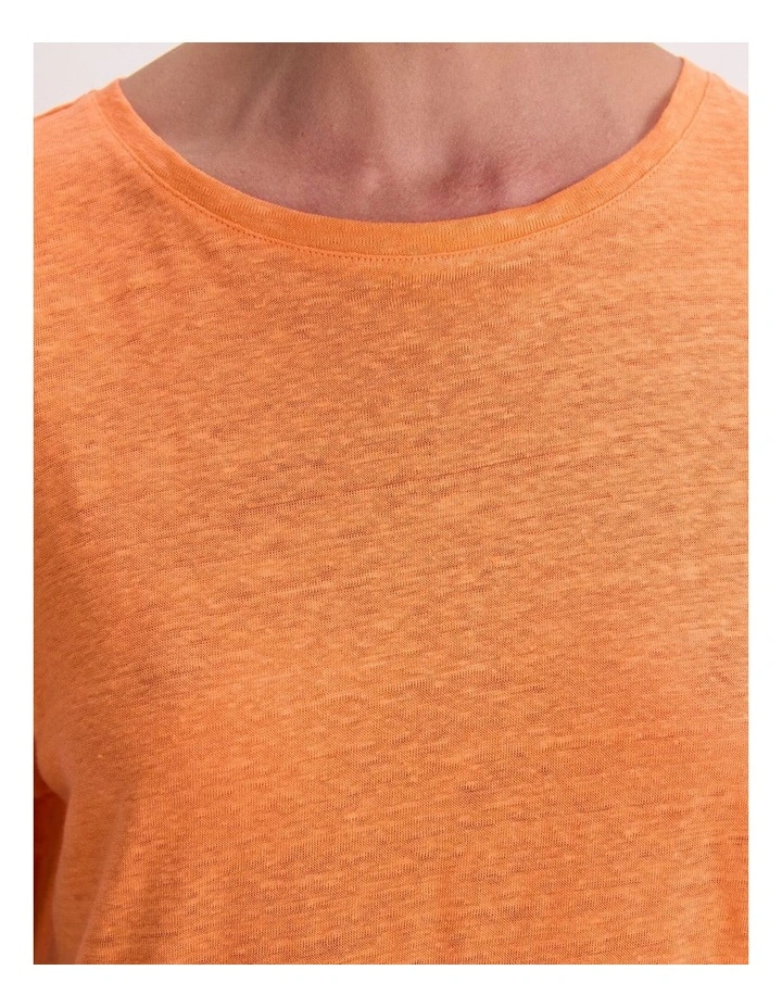 Tonia Crew Neck Linen Tee image 5