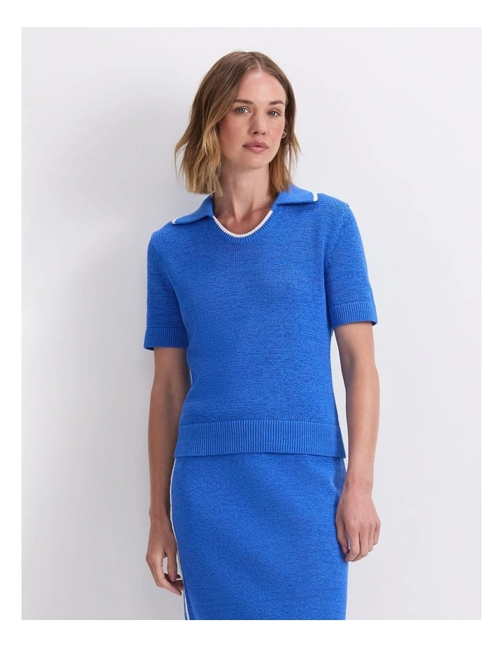 Josie Tape Yarn Knit Polo image 1