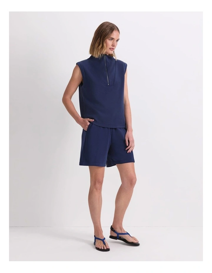 Kayla Sleeveless Track Top in Blue image 2