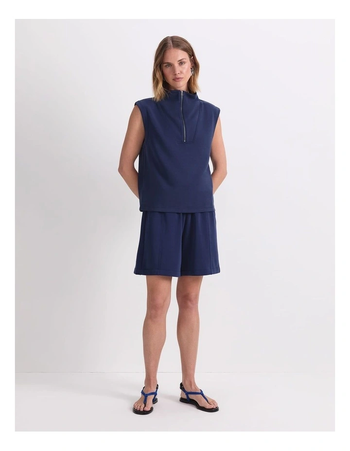 Kayla Sleeveless Track Top in Blue image 4