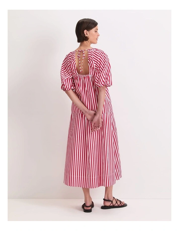 Avery Stripe Blouse in Red image 2