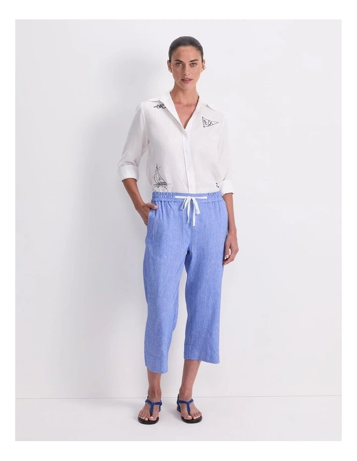 Rosa Crop Linen Pant image 3