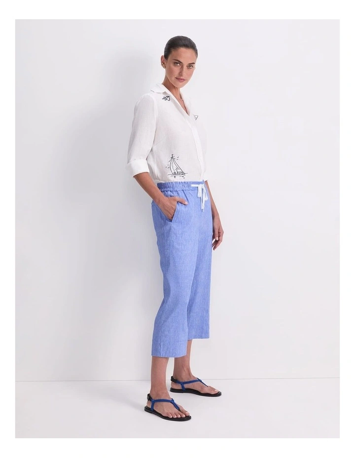 Rosa Crop Linen Pant image 4