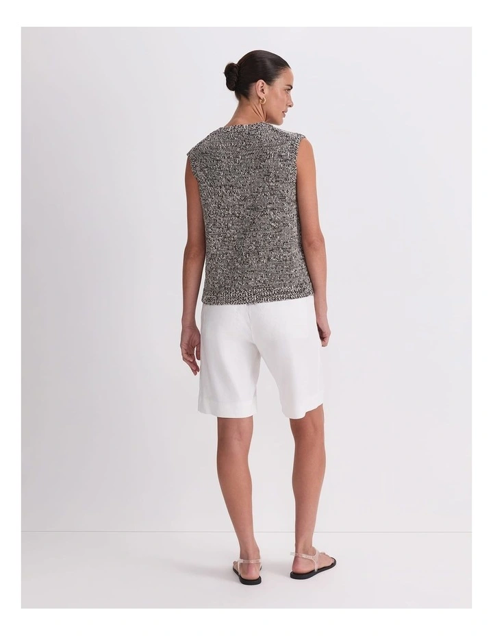 Josie Tape Yarn Twist Vest in Brown image 2