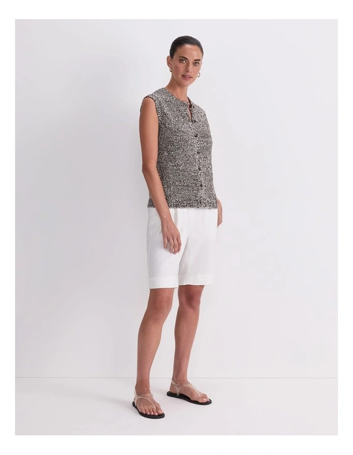 Josie Tape Yarn Twist Vest in Brown image 3