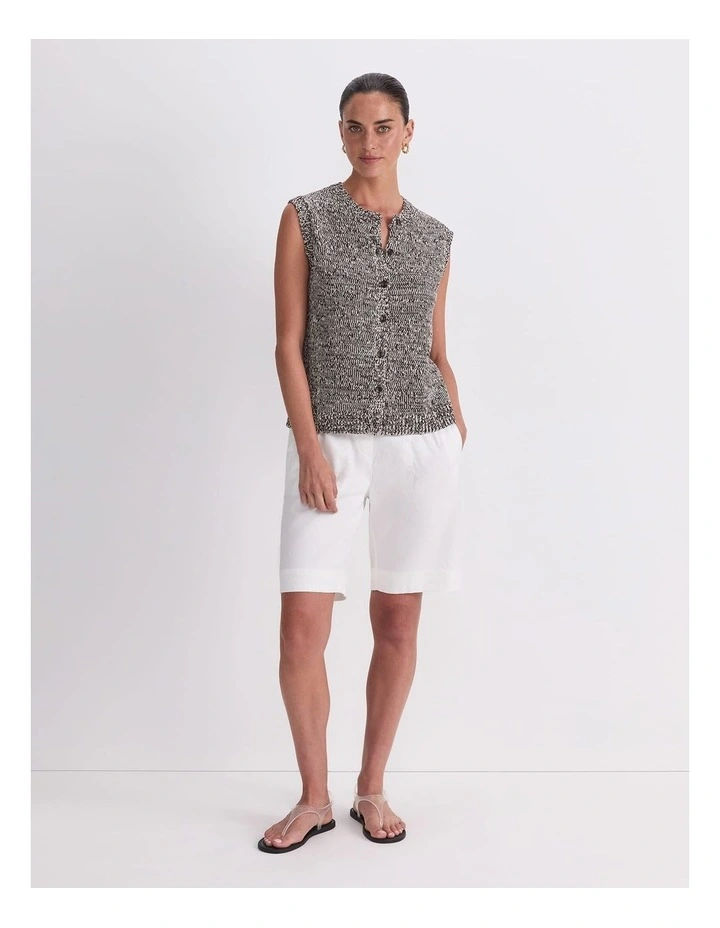 Josie Tape Yarn Twist Vest in Brown image 4