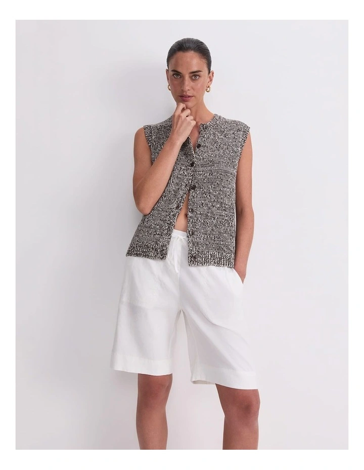 Josie Tape Yarn Twist Vest in Brown image 5