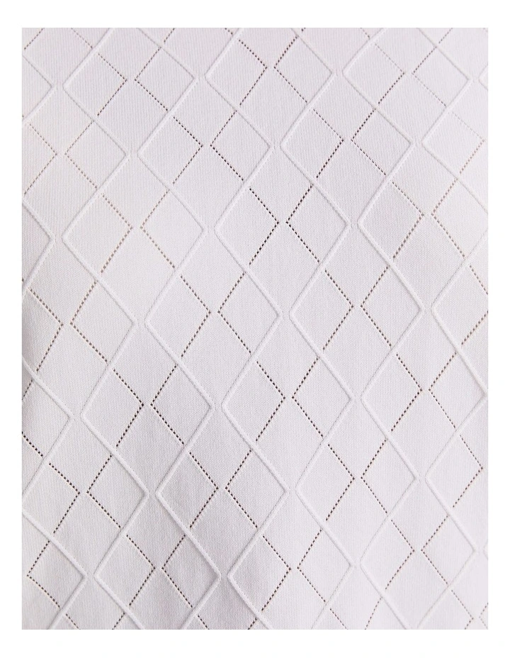 Maxine Milano Argyle Knit Top in Cream image 7