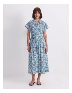 Mitsi Midi Liberty Dress in Blue