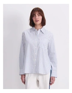 Logo Stripe Pocket Shirt in Multi