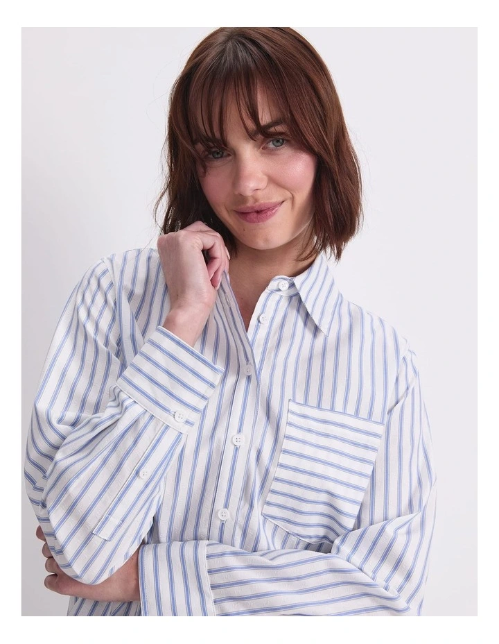 Logo Stripe Pocket Shirt in Multi image 5