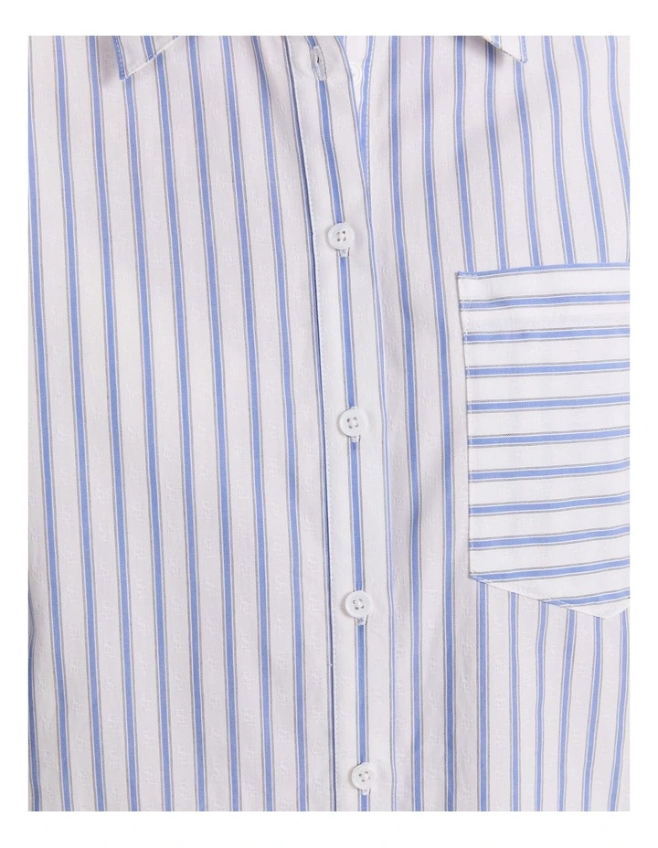 Logo Stripe Pocket Shirt in Multi image 6