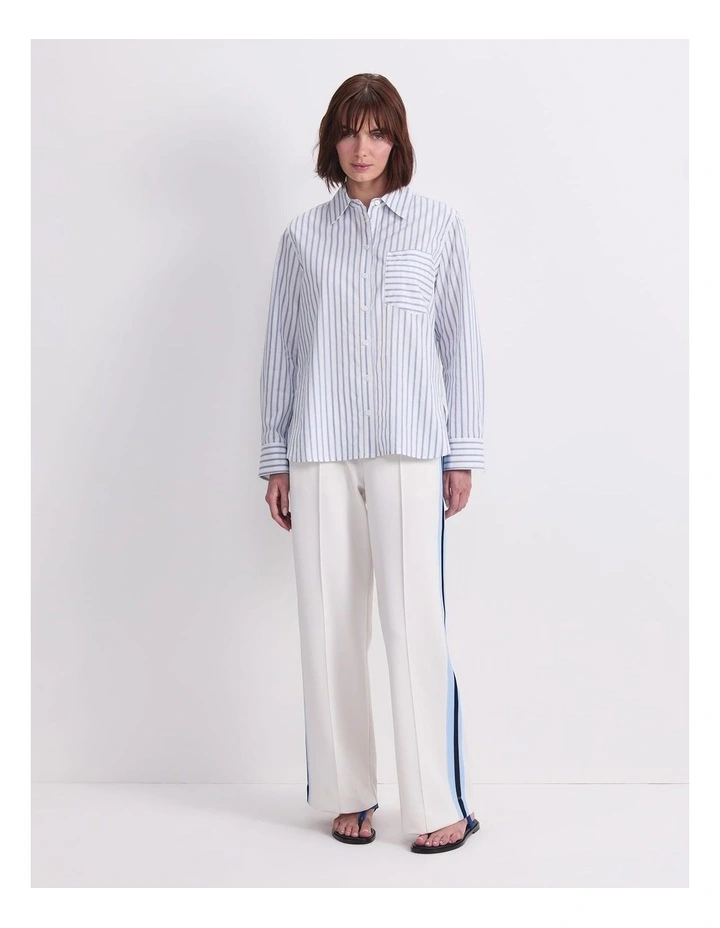 Logo Stripe Pocket Shirt in Multi image 7