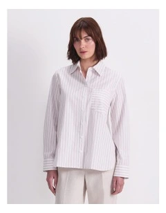 Logo Stripe Pocket Shirt in Multi