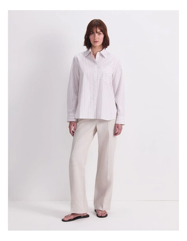 Logo Stripe Pocket Shirt in Multi image 4