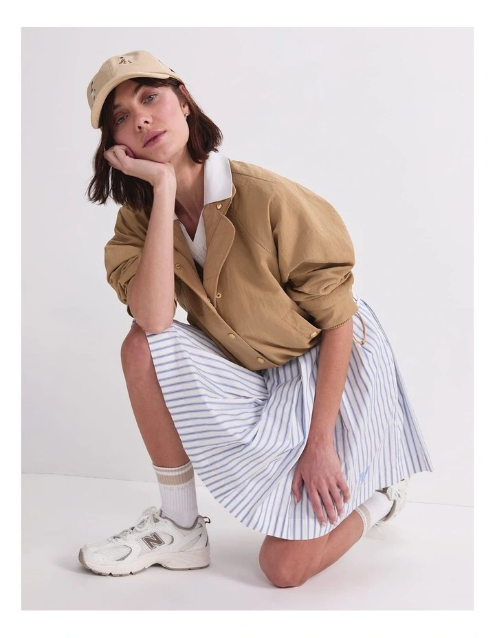 Logo Stripe Tennis Skirt in Multi image 4