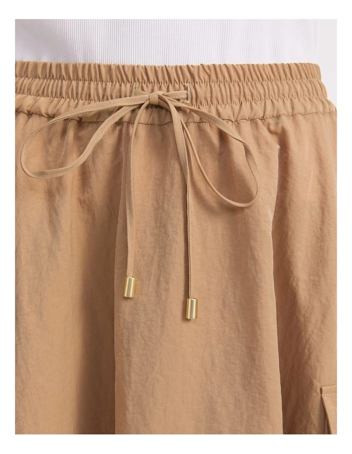 Tia Pocket Maxi Skirt in Beige image 6