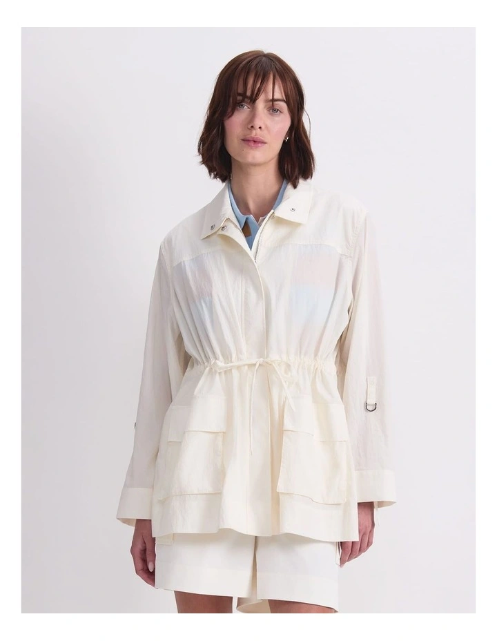 Sal Pocket Windcheater in Cream image 1