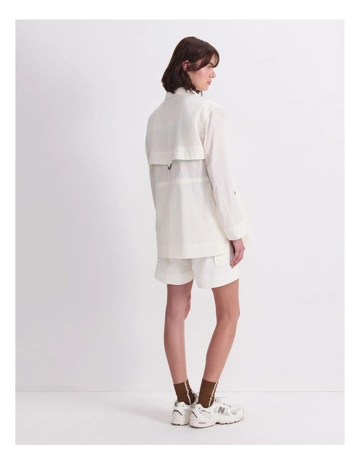 Sal Pocket Windcheater in Cream image 2